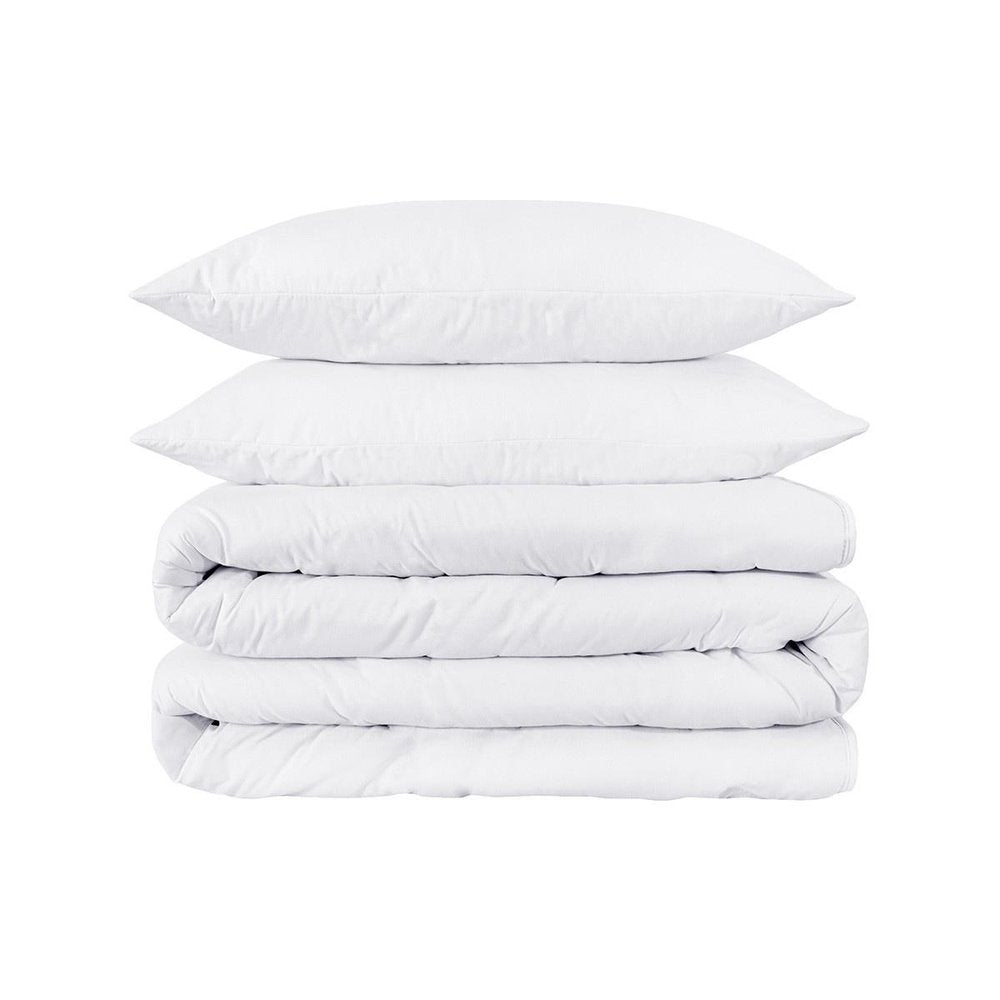 Platinum King Cotton Washable Duvet Cover Set on a white background