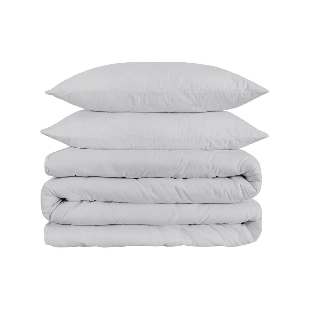 Platinum King Cotton Washable Duvet Cover Set