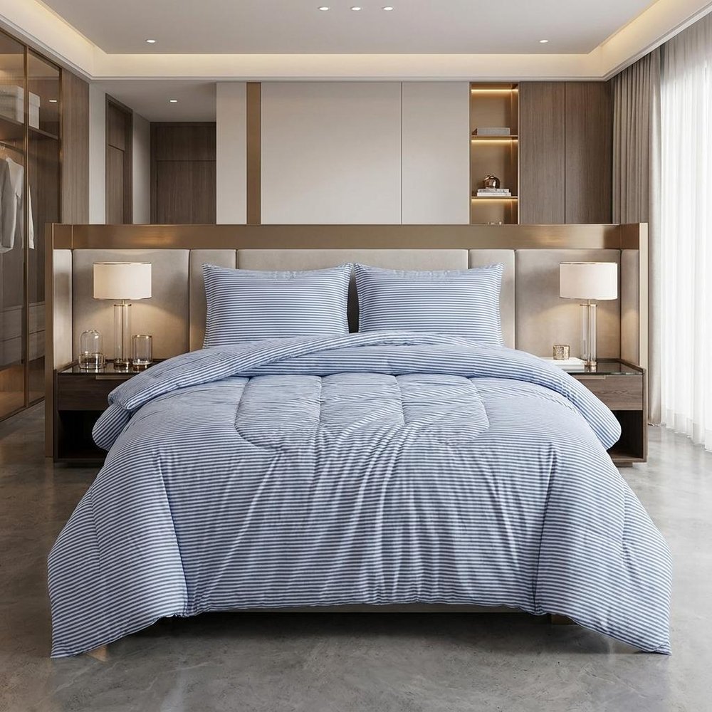 Platinum King Cotton Washable Duvet Cover Set
