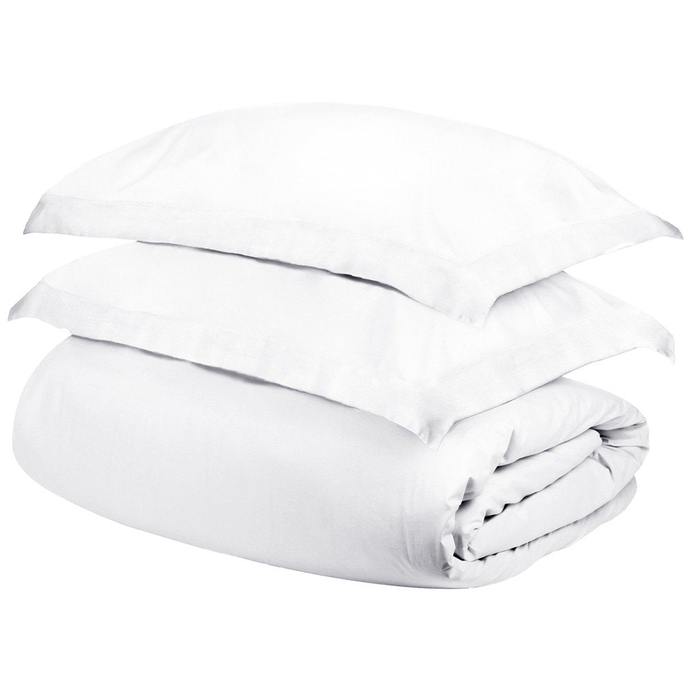 White Queen Cotton Washable Duvet Cover Set With Two Shams