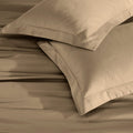 Taupe King Cotton Washable Duvet Cover Set