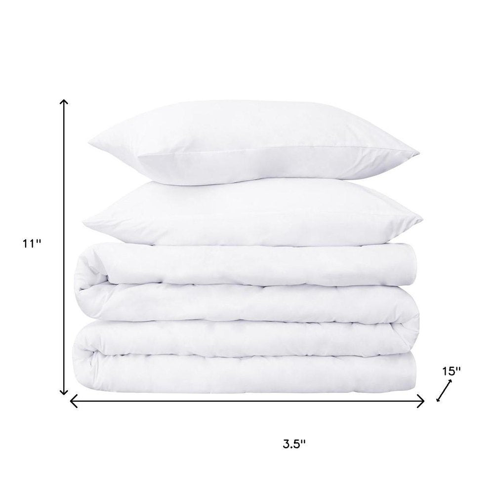 White King Cotton Washable Duvet Cover Set With Two Shams on a white background