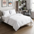 White Twin Cotton Washable Duvet Cover Set