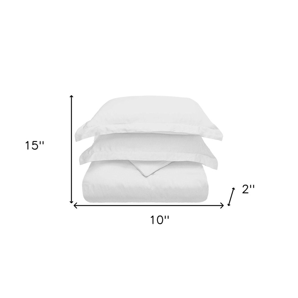 White Queen Cotton Blend 300 Thread Count Washable Duvet Cover Set on a white background