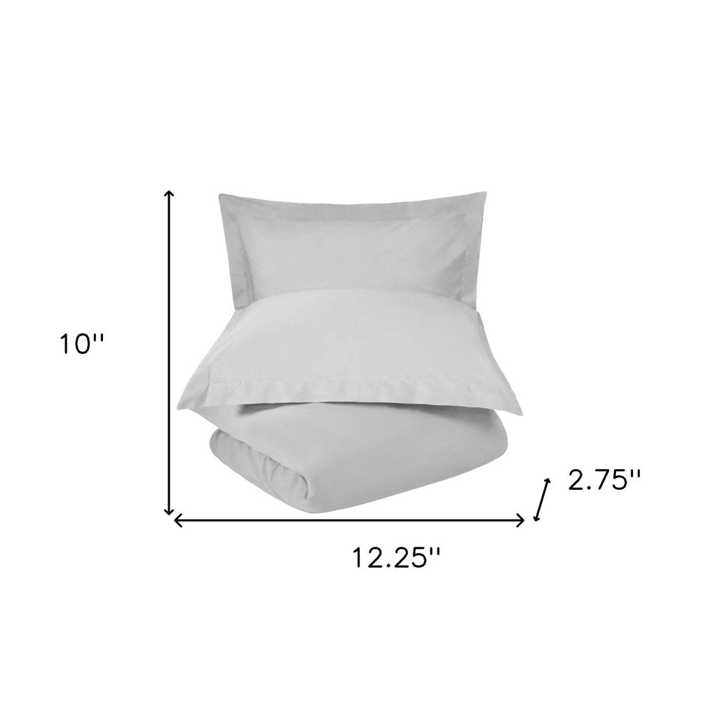 Platinum King Cotton Washable Duvet Cover Set - 10" H x 12.25" W x 2.75" D on a white background