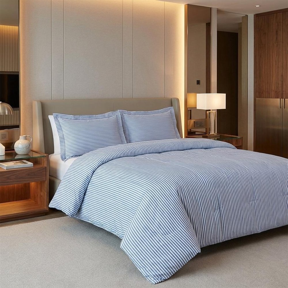 Platinum King Cotton Washable Duvet Cover Set - 10" H x 12.25" W x 2.75" D in a home interior