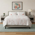 White And Red Queen Cotton Washable Duvet Cover Set With Two Shams