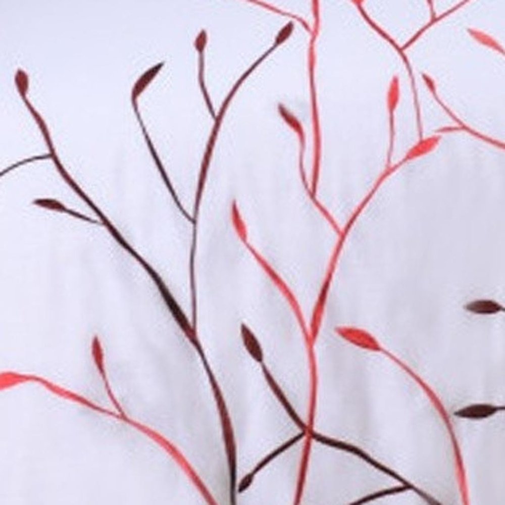 White And Red Queen Cotton Washable Duvet Cover Set With Two Shams