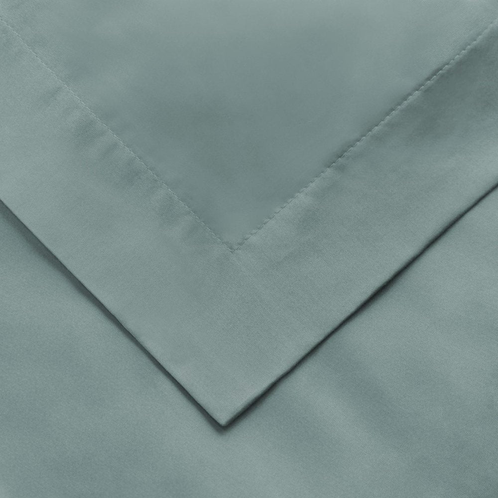 Teal Blue Queen Cotton Washable Duvet Cover Set With Two Shams