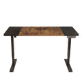 63" Adjustable Brown and Black Standing Desk