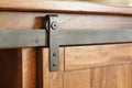 60" Brown Solid Wood Enclosed Storage Distressed TV Stand. TV stand in brown wood.