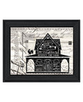 Y'ALL BLESSED FARMHOUSE Black Framed Print Wall Art on a white background