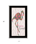 You are so loved Flamingo Black Framed Wall Art - 20.00" H x 11.00" W x 1.00" D on a white background