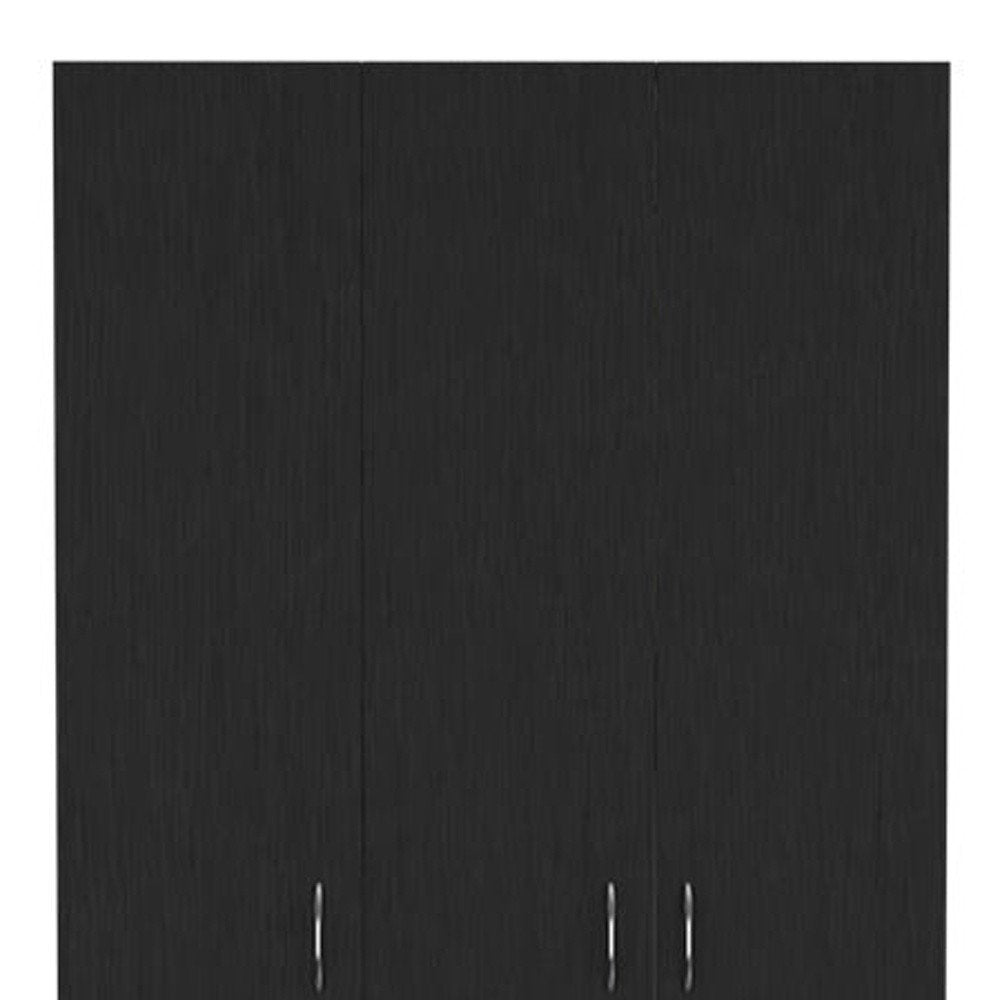 Two Piece Brown and Black Bedroom Set on a white background