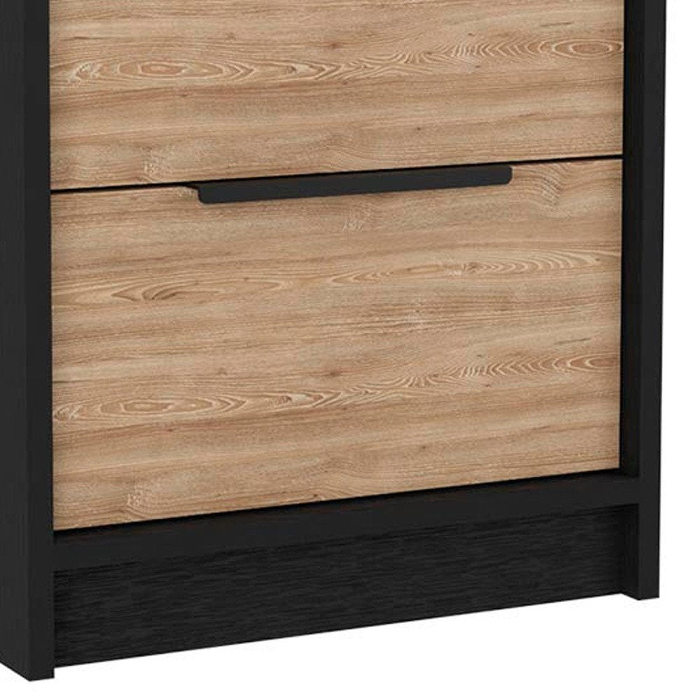Three Piece Brown and Black Bedroom Set close-up detail