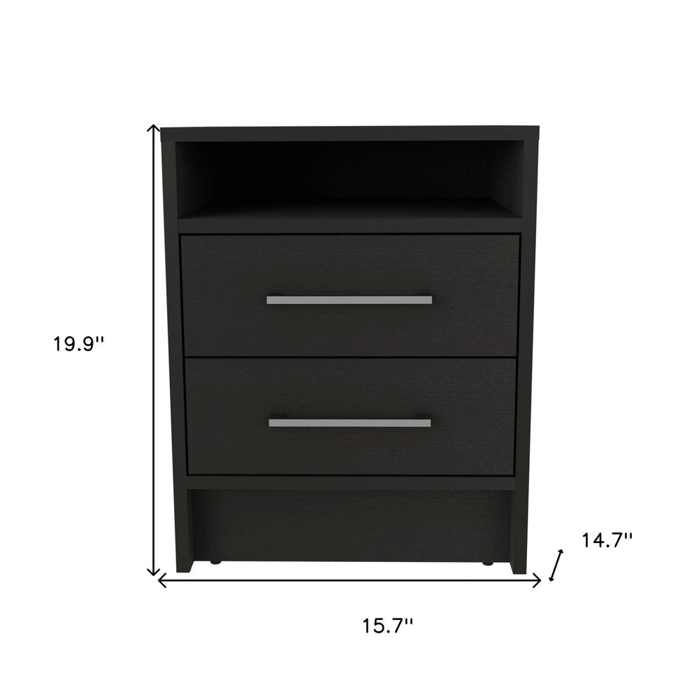 Two Piece Black and Gray Bedroom Set on a white background