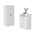 Two Piece White Bedroom Set - SKU 530264 on a white background