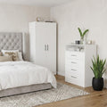 Two Piece White Bedroom Set