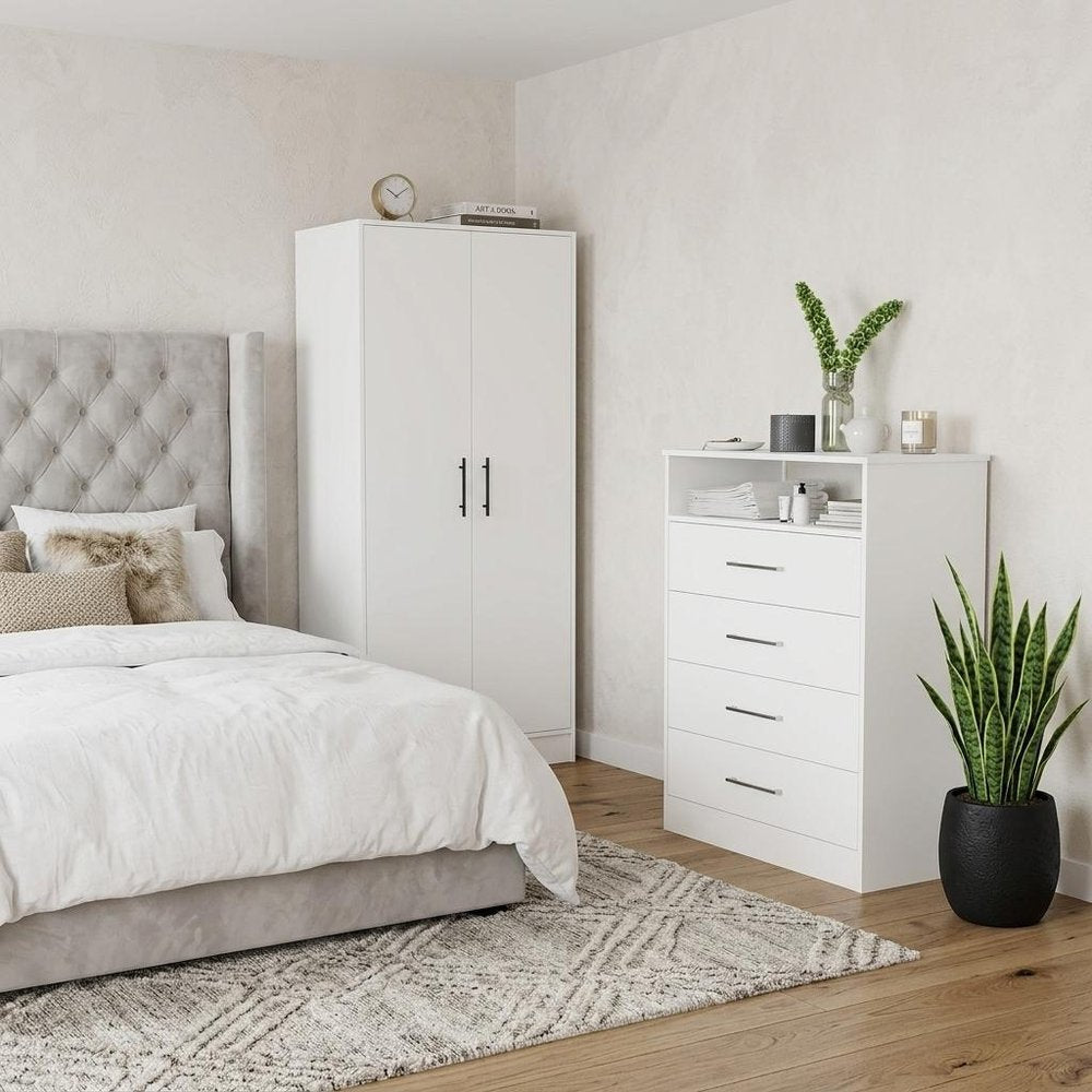 Two Piece White Bedroom Set - SKU 530264 in a home interior