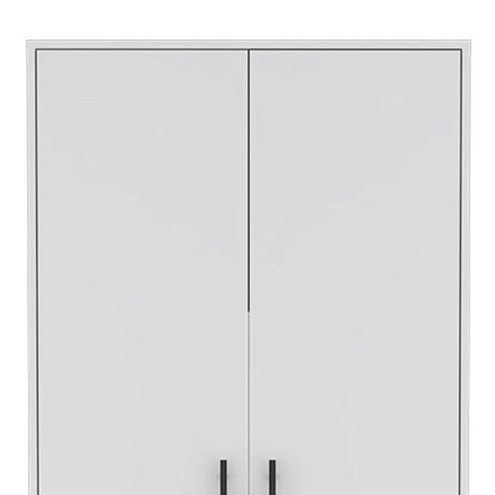 Two Piece White Bedroom Set on a white background