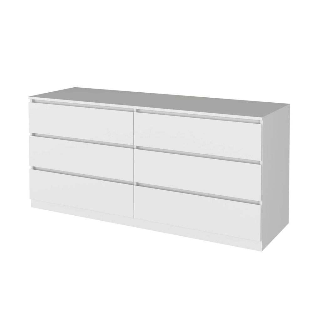 Two Piece White Bedroom Set on a white background