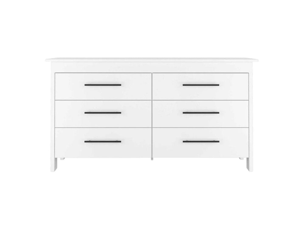 Two Piece White Bedroom Set on a white background
