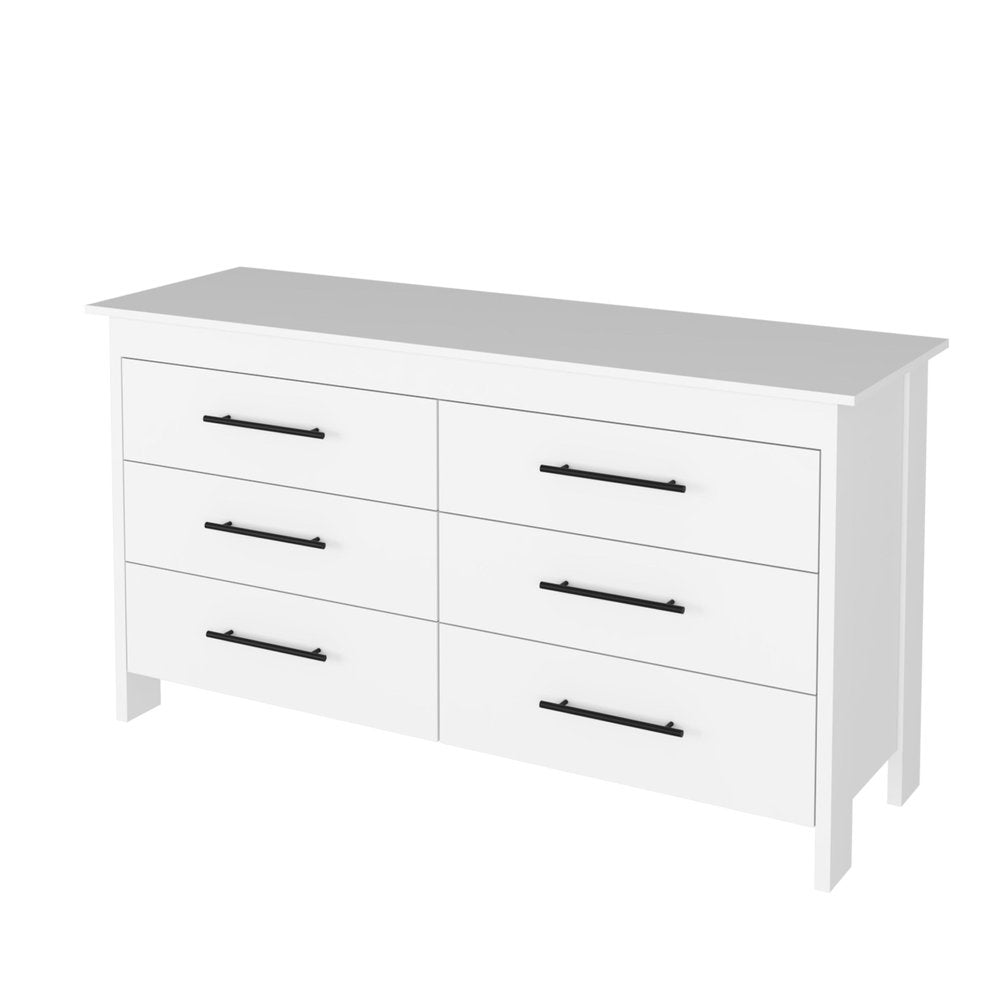 Two Piece White Bedroom Set on a white background