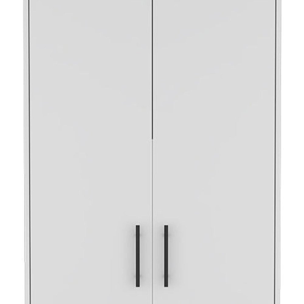 Two Piece White Bedroom Set on a white background