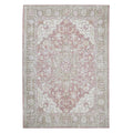 9' X 13' Pink And Gray Medallion Area Rug