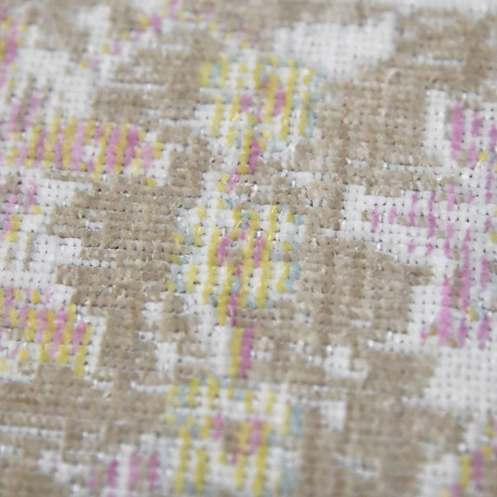 9' X 13' Pink And Gray Medallion Area Rug on a white background