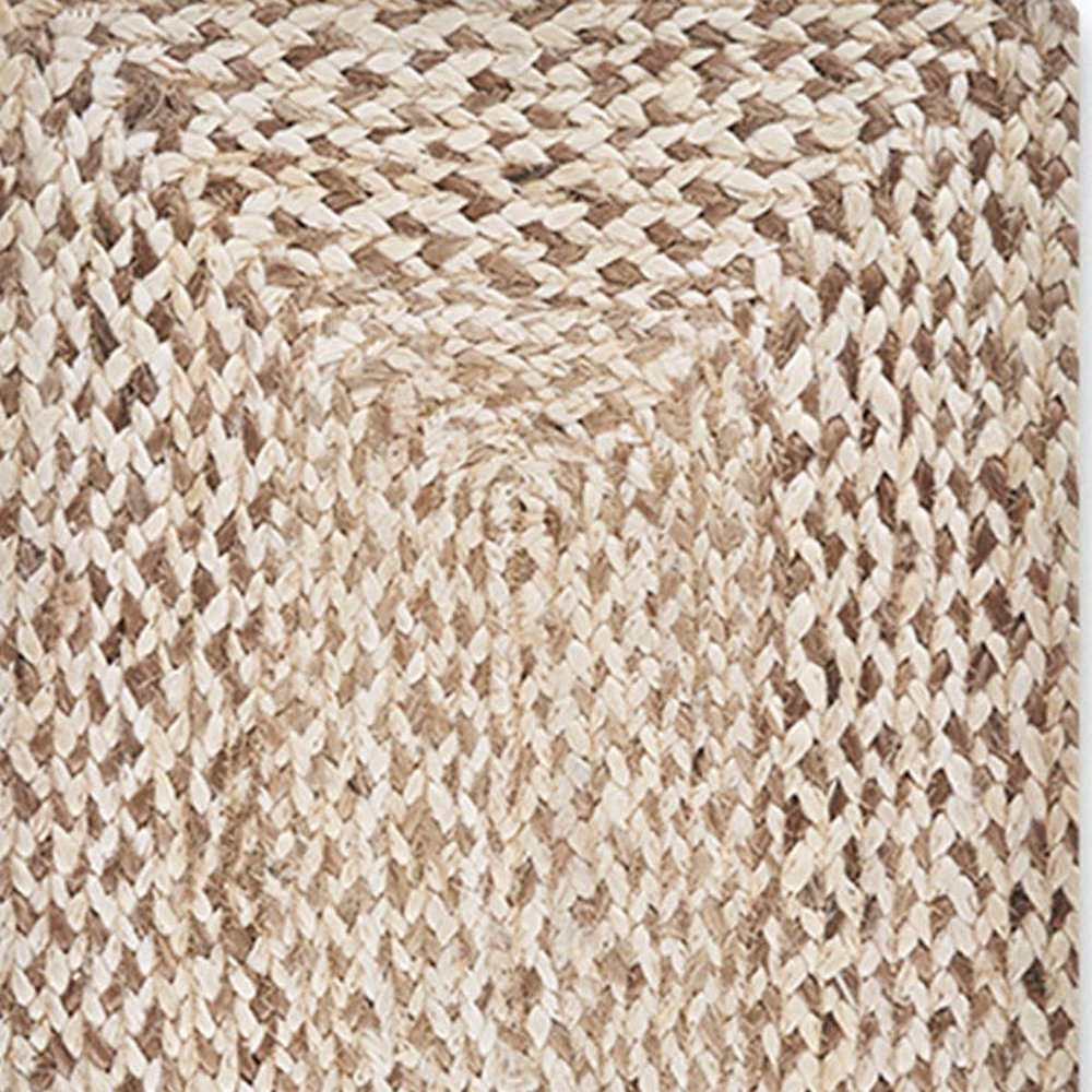 19" Set of Four Ivory And Natural Jute Placemats. Dining linen in ivory linen.