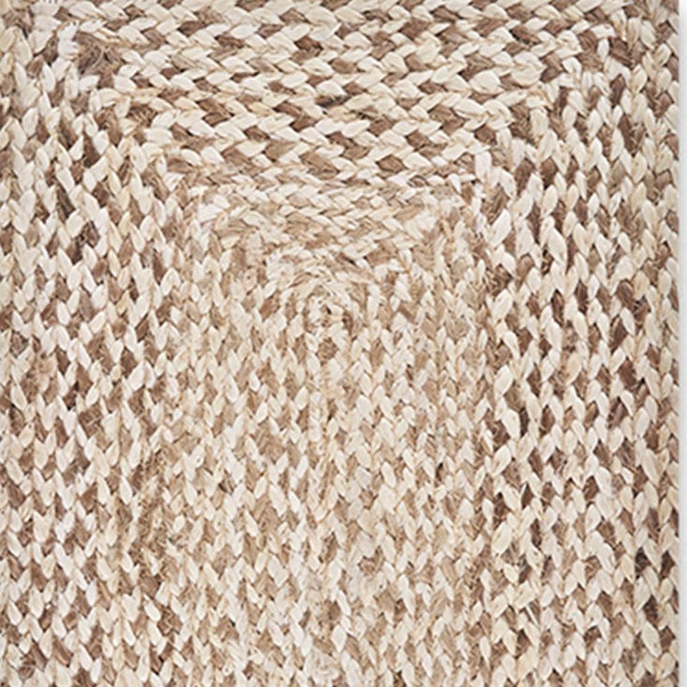 19" Set of Four Ivory And Natural Jute Placemats. Dining linen in ivory linen.