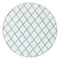 Turquoise Sixteen Piece Round Trellis Ceramic Service For Four Dinnerware Set on a white background