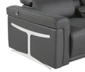 Gray Italian Leather Modular L Shaped Five Piece Corner Sectional