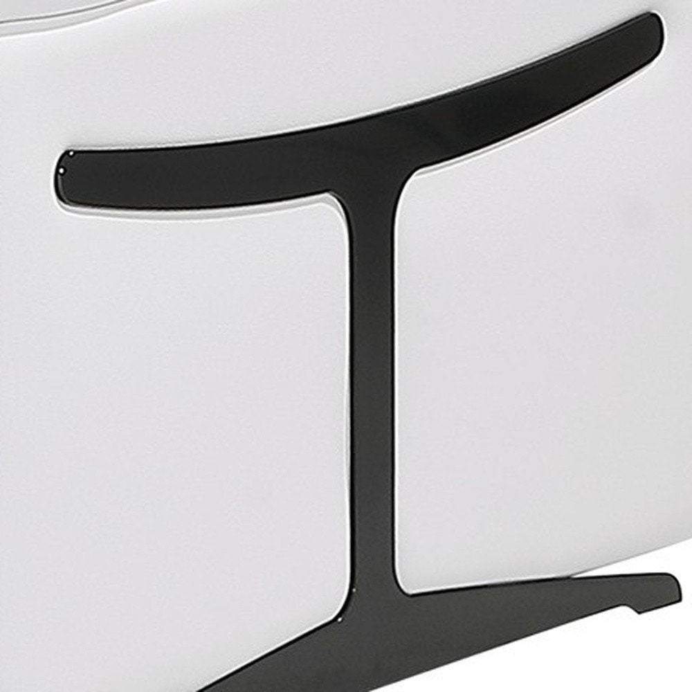 White Italian Leather Modular L Shaped Five Piece Corner Sectional close-up detail
