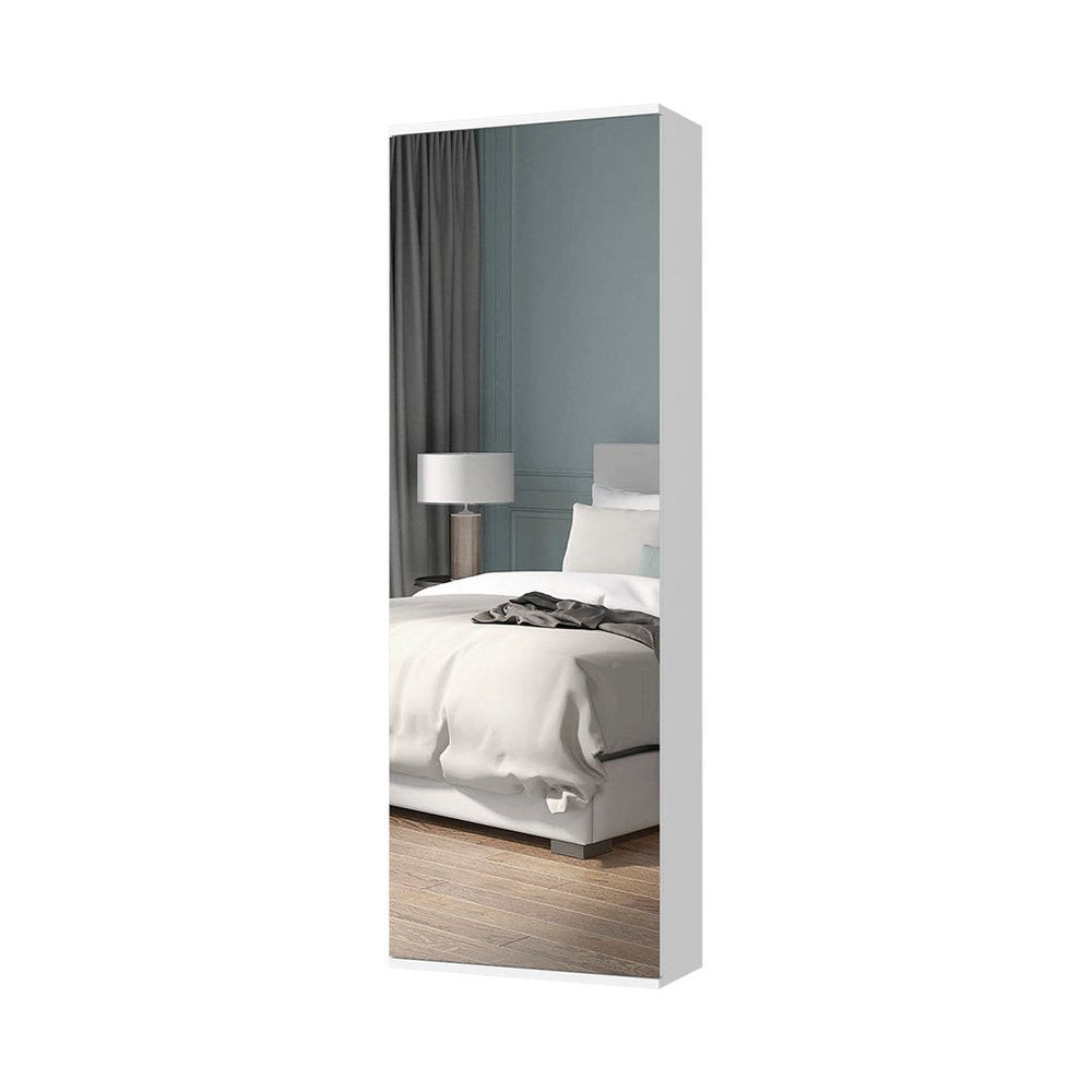 Light Gray Ten Pair Wall Mounted Shoe Storage Cabinet