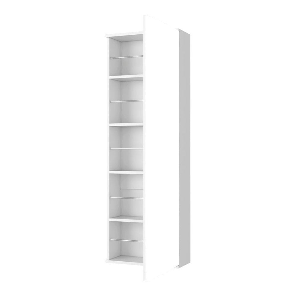 Light Gray Ten Pair Wall Mounted Shoe Storage Cabinet