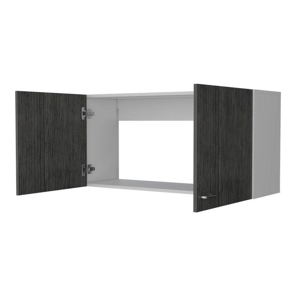 39" White Wood Wall Mounted Accent Cabinet