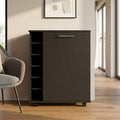 Black Rolling Bar Cart With Wine Storage