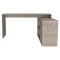 60" White Wood L Shape Computer Desk