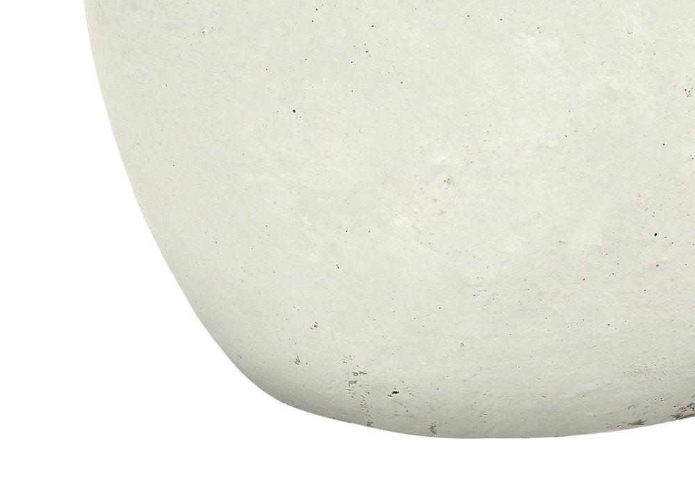 26" Cream Gourd Table Lamp With Cream Drum Shade. Table lamp isolated on a plain white background, showing its cream color.