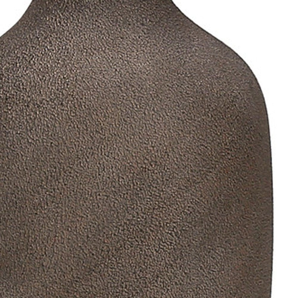 27" Gray Ceramic Urn Table Lamp With Beige Drum Shade detail shot of the ceramic finish.