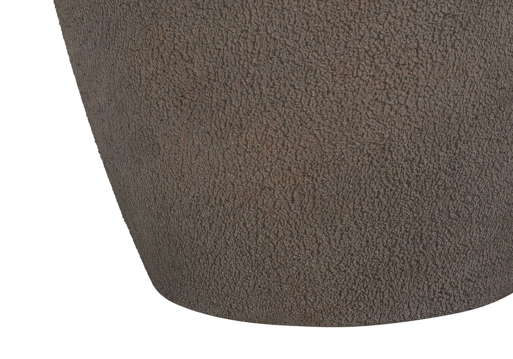 27" Gray Ceramic Urn Table Lamp With Beige Drum Shade. Table lamp isolated on a plain white background, showing a gray ceramic surface.