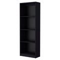 Set of Two 71" Black Bookcase With Two Doors on a white background