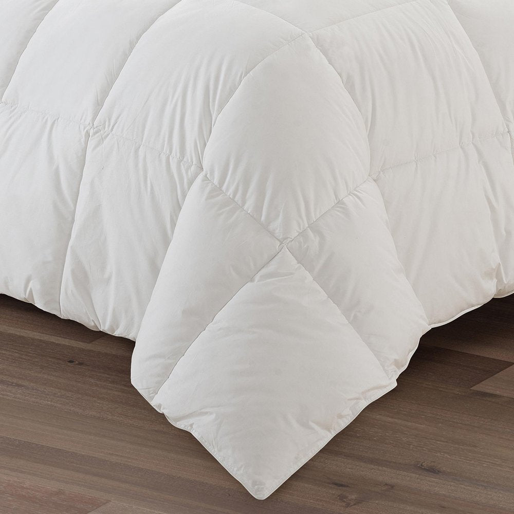 White Twin Fabric Spot Clean Goose Down Down Comforter