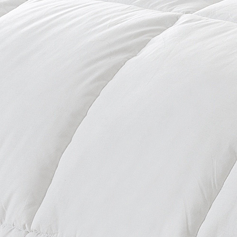 White Twin Fabric Spot Clean Goose Down Down Comforter