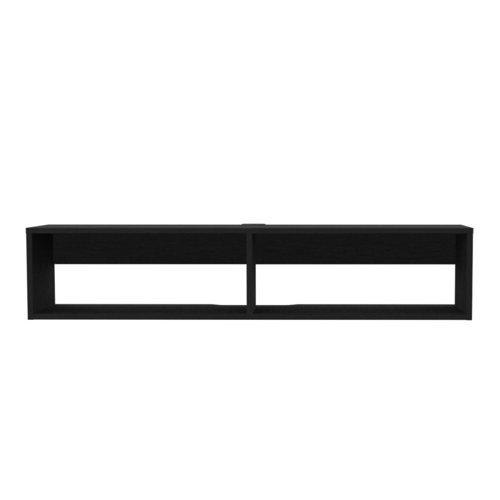 48" Black Floating Mount Entertainment Center