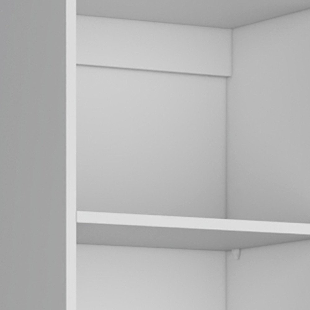 Set of Three White Wood Five Tier Modular Bookcase with Two Doors - SKU 546615