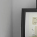 Set of Three White Wood Five Tier Modular Bookcase with Two Doors close-up detail