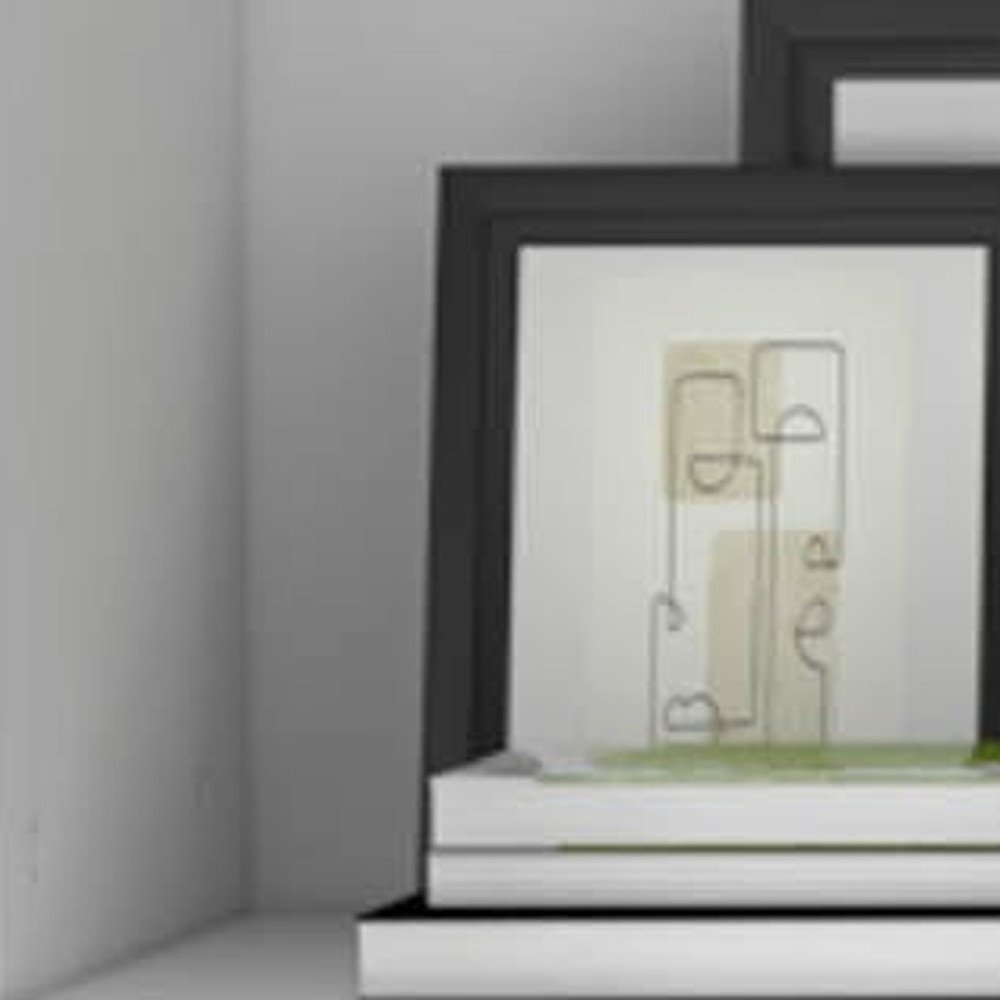 Set of Three White Wood Five Tier Modular Bookcase with Two Doors - 71.10" H x 17.72" W x 11.77" D